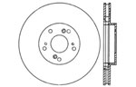 StopTech Acura RSX Sport Cryo Cross Drilled Rotor, Front Left; 2002-2006