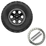 Ford Racing 2021 Bronco 17x8.0 Beadlock Carbonized Gray Badlands Wheel Kit; 2021-2024