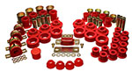 Energy Suspension 81-87 Chevy/GMC 2WD 1/2 Ton PickUp Red Hyper-flex Master Bushing Set; 1981-1987