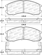 StopTech Street Brake Pads Mazda 626, Front; 1988-1992