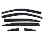 AVS 2018 Nissan Rogue Ventvisor Low Profile Window Deflectors 4pc - Chrome; 2018-2022