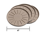 WeatherTech Round Coaster Set - Tan - Set of 4