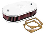 K&N Custom Racing Assembly Bolt On Oval 6-8 Air Filter 2.188in Height 5.125 ID 3.156in Flange