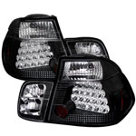 Spyder BMW E46 3-Series 4Dr LED Tail Lights - Black - (ALT-YD-BE4699-4D-LED-BK); 1999-2001