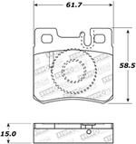 StopTech Street Brake Pads Mercedes-Benz SL320, Rear; 1994-1995