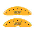 MGP 4 Caliper Covers Engraved Front & Rear Trailblazer SS Yellow Finish Black Char 2004 Chevy SSR; 2003-2005