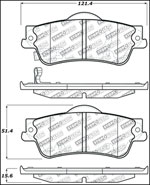 StopTech Sport Brake Pads Pontiac G8, Rear; 2008-2009