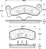 StopTech Street Brake Pads Mercury Grand Marquis exc Police Pkg, Front