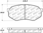 StopTech Sport Brake Pads Toyota Pickup Caliper Cast# F18Q, Front; 1989-1995