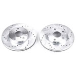 Power Stop 92-98 Lexus SC300 Front Evolution Drilled & Slotted Rotors - Pair; 1992-1998