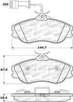 StopTech Street Brake Pads Audi 200 Girling, Front; 1990-1991