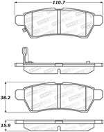 StopTech Street Brake Pads Nissan Xterra, Rear; 2005-2015