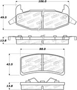 StopTech Street Brake Pads Oldsmobile Cutlass Supreme, Rear