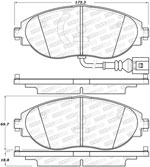 StopTech Street Brake Pads Audi S3, Front; 2014-2018