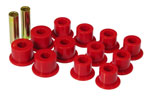 Prothane 86.5-97 Nissan Hardbody 2wd Spring & Shackle Bushings - Red; 1986-1997