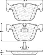 StopTech Street Brake Pads BMW ActiveHybrid 7, Rear