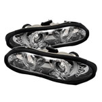 Spyder Camaro Halo Led Projector Headlights - Chrome V8 / V6 - (PRO-YD-CCAM98-HL-C); 1998-2002