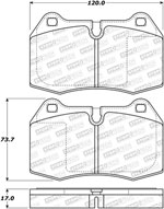 StopTech Street Brake Pads BMW 850Ci Fr 8/93, Front