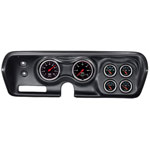 Autometer Designer Black 71-74 Charger/ GTX/ Road Runner Dash Kit 6pc Tach/MPH/Fuel/Oil/WTMP/Volt; 1971-1974