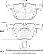 StopTech Street Brake Pads BMW X6 sDrive35i, Rear