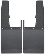 Husky Liners Kick Back Mud Flaps Front 12 Wide - Black Top and Black Weight Dodge Ram Truck; 2011-2018