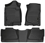 Husky Liners Weatherbeater Series Front & 2nd Seat Floor Liners (Footwell Coverage) Chevrolet Silverado; 2008-2013