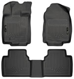 Husky Liners Weatherbeater Series Front & 2nd Seat Floor Liners Mercury Milan; 2010-2011