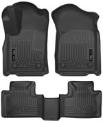 Husky Liners Weatherbeater Series Front & 2nd Seat Floor Liners Dodge Durango; 2016-2018