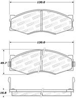 StopTech Street Brake Pads Nissan Pickup, Front; 1995-1997