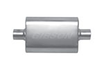 Gibson CFT Superflow Center/Center Oval Muffler - 4x9x13in/3in Inlet/3in Outlet - Stainless