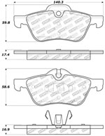 StopTech Sport Brake Pads Mini Cooper S Except JCW Brakes, Front; 2008-2008