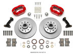 Wilwood Forged Dynalite Front Kit 11.03in 1 PC Rotor&Hub - Red 74-80 Pinto Disc Spindle only