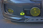 Perrin 08-14 Subaru WRX/STI Tow Hook Kit (Front) - Neon Yellow; 2008-2014