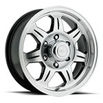 Raceline 870 Element 14x6in / 5x114.3 BP / 0mm Offset / 3.19mm Bore - Black & Machined Wheel