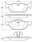 StopTech Street Brake Pads BMW X1 xDrive 23d, Rear