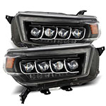 AlphaRex 10-13 Toyota 4Runner NOVA LED Projector Headlights Plank Style Black w/Seq Signal/DRL; 2010-2013