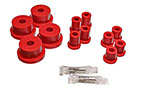 Energy Suspension 62-65 Ford Fairlane Red Rear Leaf Spring Bushing Set; 1962-1965