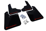 Rally Armor 1993-2001 Subaru Impreza UR Black Mud Flap w/ Red Logo; 1993-2001