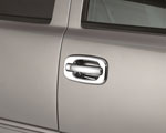 AVS 99-06 Chevy Tahoe (w/o Passenger Keyhole) Door Handle Covers (4 Door) 8pc Set - Chrome; 1999-2006