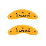 MGP 4 Caliper Covers Engraved Front & Rear Acura Yellow Finish Black Char 2001 Acura TL