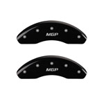 MGP 4 Caliper Covers Engraved Front & Rear MGP Black Finish Silver Char 2017 Hyundai Veloster; 2016-2017