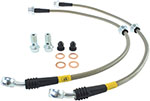 StopTech 89-1/98 Nissan 240SX Stainless Steel Front Brake Lines; 1989-1989