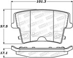 StopTech Street Select Brake Pads Dodge Magnum Solid Rear Disc, Rear; 2005-2008