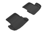 3D MAXpider 2016-2020 Mercedes-Benz C-Class Coupe C205 Kagu 2nd Row Floormats - Black; 2016-2020