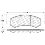 StopTech Street Brake Pads Dodge Dakota Replace Phenolic Piston Calipers in Pairs, Front