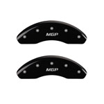 MGP 4 Caliper Covers Engraved Front & Rear MGP Black Finish Silver Characters 2018 Toyota Camry; 2018-2022