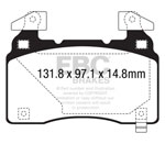 EBC 14+ Cadillac CTS Vsport 3.6 Twin Turbo Yellowstuff Front Brake Pads