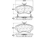 StopTech Street Select Brake Pads Chrysler PT Cruiser w/o Turbocharged Cast in Front Caliper, Front; 2004-2004