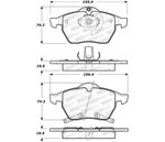 StopTech Street Brake Pads Audi A4 Quattro, Front; 1996-1996