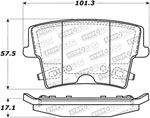 StopTech Street Brake Pads Dodge Magnum Police Pkg, Rear; 2006-2008